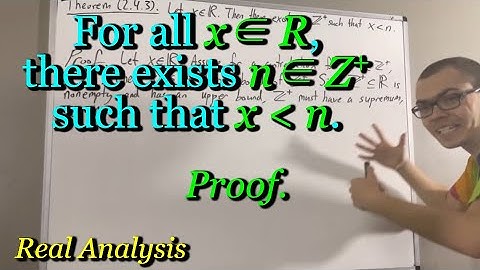 Proof of the Archimedean Property - for all real x, there exists a natural number n such that x ﹤ n