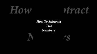How to Subtract two numbers in C language| #c #clanguage #cprogramming #subtraction #coding #example