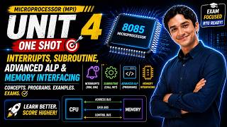 Celebrity Microprocessor Unit 4 One Shot 🔥 | Interrupts, Subroutines & Memory Interfacing | Exam Ready Net Worth