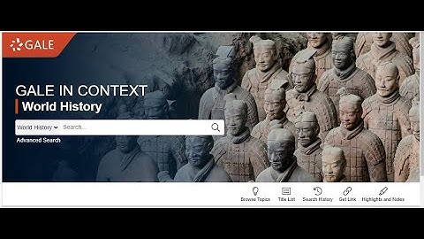 Gale in Context World History Database - Global 9 Advanced