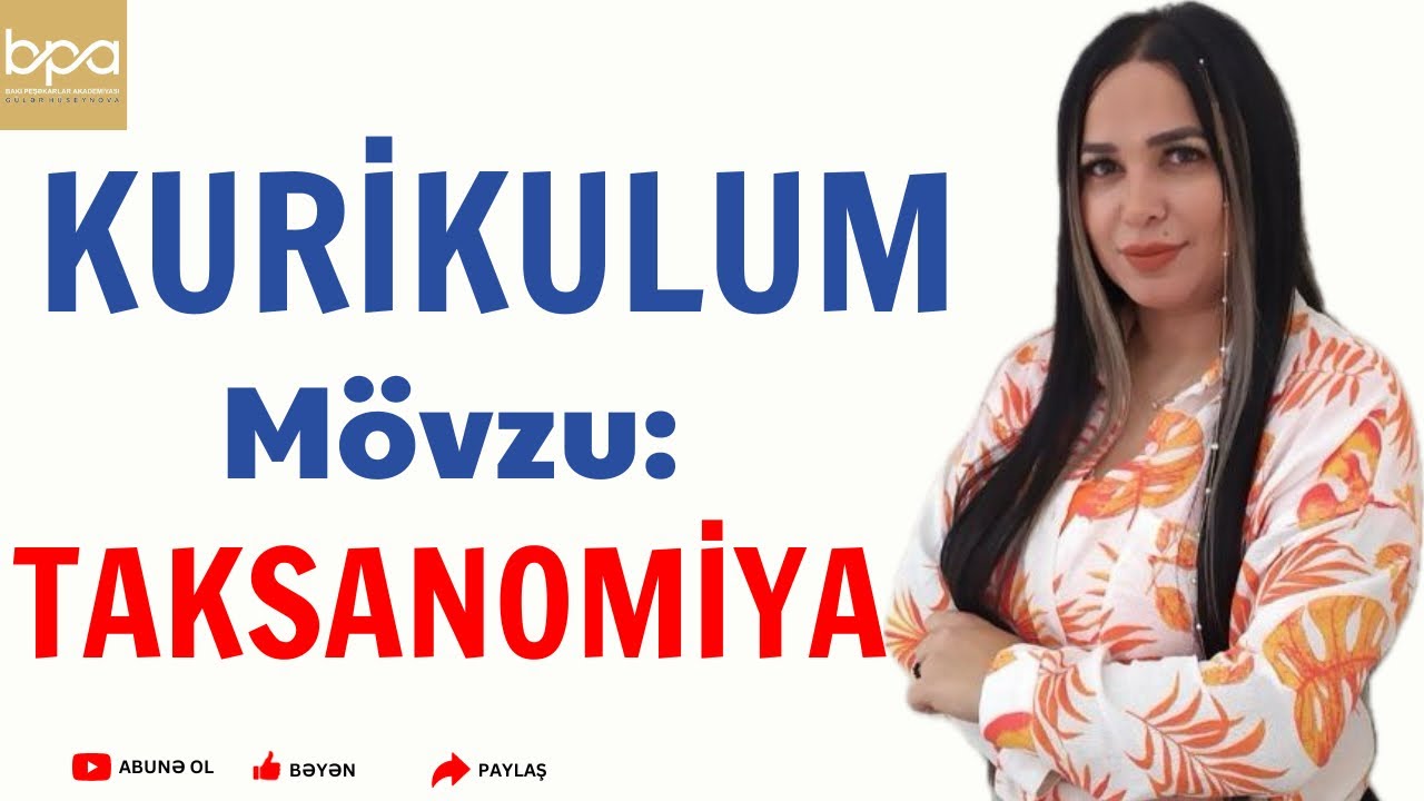 Gülər Hüseynova canlı yayım. Taksanomiya