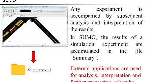 Using results of the simulation experiment SUMO models by portable applications