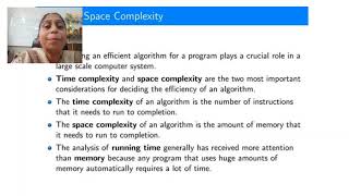 Lecture 7 : Time complexity and space complexity