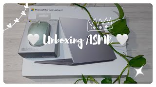 Microsoft Surface Laptop 4 Unboxing | ASMR | mouse unboxing | college student | uwu