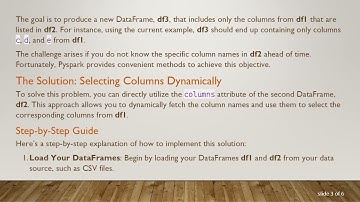 How to Create a Pyspark DataFrame Using Dynamic Column Names from Another DataFrame