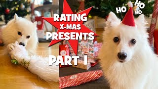 Funny Japanese Spitz Rating Christmas Presents – PART 1 by MollytheSpitz 867 views 3 years ago 5 minutes, 6 seconds