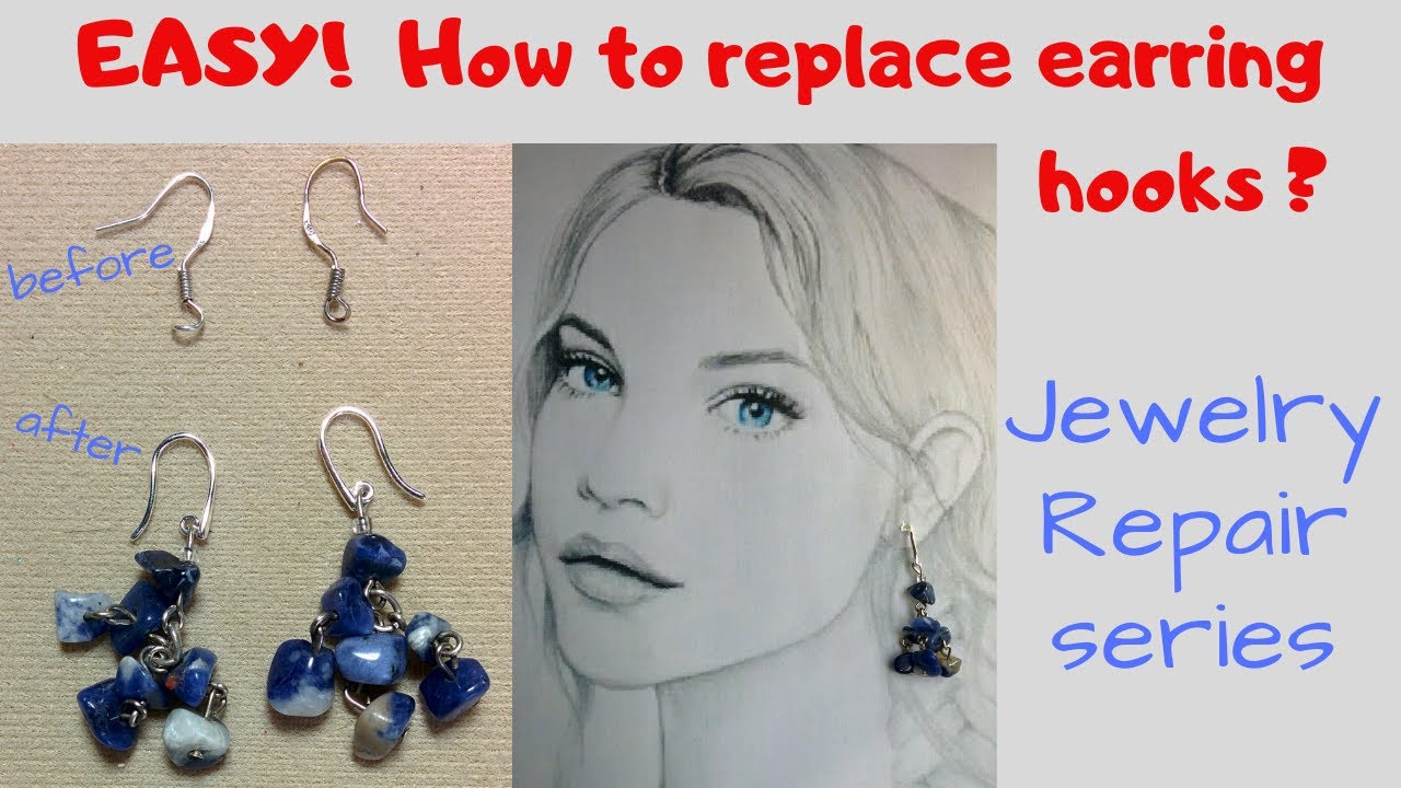 How to replace earrings hooks DIY Jewelry Repair EASY📌 YouTube