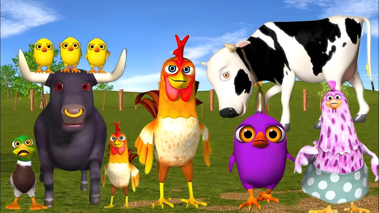 El Pollito pío 3d - el Toro y el Tractor de la Granja Part#020 -el Pollito y el Tractor de la Granja