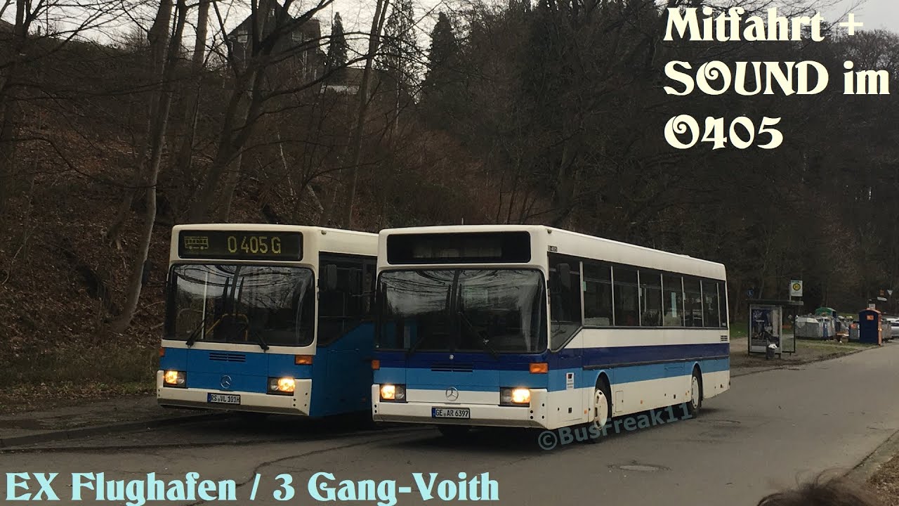 Mitfahrt + SOUND im MB-O405, EX Flughafen Frankfurt [3 Gang-Voith / Sonderfahrt 2020]