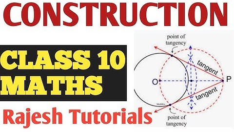 Construction Class 10 Maths || CBSE NCERT Chapter 11 Exercise 11.2 Q.N-1 @Rajesh Tutorials