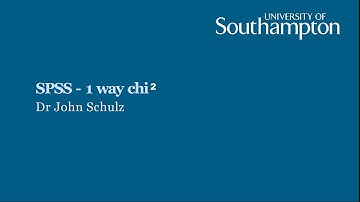SPSS 1 way chi2