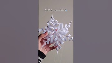 DIY 3D Paper snowflake ❄ | Christmas Craft | How to make paper snowflake #viralvideo #cute #diy #art
