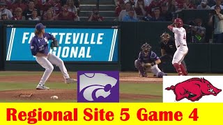 Kansas State vs #5 Arkansas Baseball Highlights, 2024 NCAA Regional Site 5 Game 4