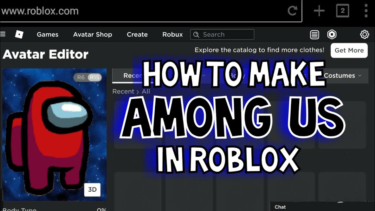How to Make Among Us Character in Roblox - YouTube
