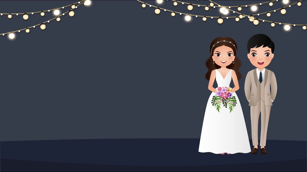 Free Motion Graphic Background 💐 Wedding Couple Twinkling Lights