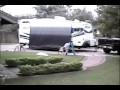 RV Awning Install Quick 1 person from security camera