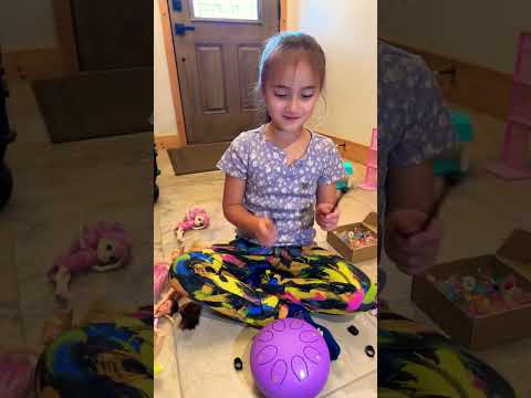Cute Girl Jilana Playing Steel Tongue Drum Steeltonguedrum Kidsmusic Familyvlog Shorts Cute