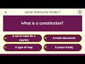 Social Science Quiz For Grade 7 20 Questions History Geography Quiz For Class 7 Students