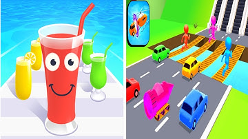 Juice run VS Shape shifting new hyper casual All Level gameplay android iOS