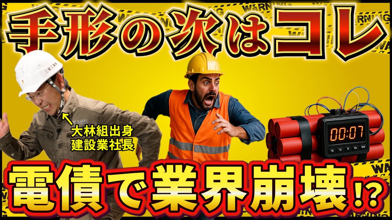 【警告】電債も爆弾！手形廃止でも終わらない建設業の地獄構造