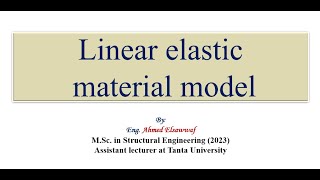 1.2 Linear elastic material model