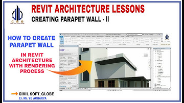 ||👉Creating Parapet Wall with Architect look In Revit Architecture👉 ||With Rendering Process|| CSG||