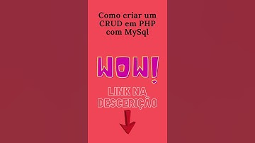 Crud PHP e MysQl #Shorts