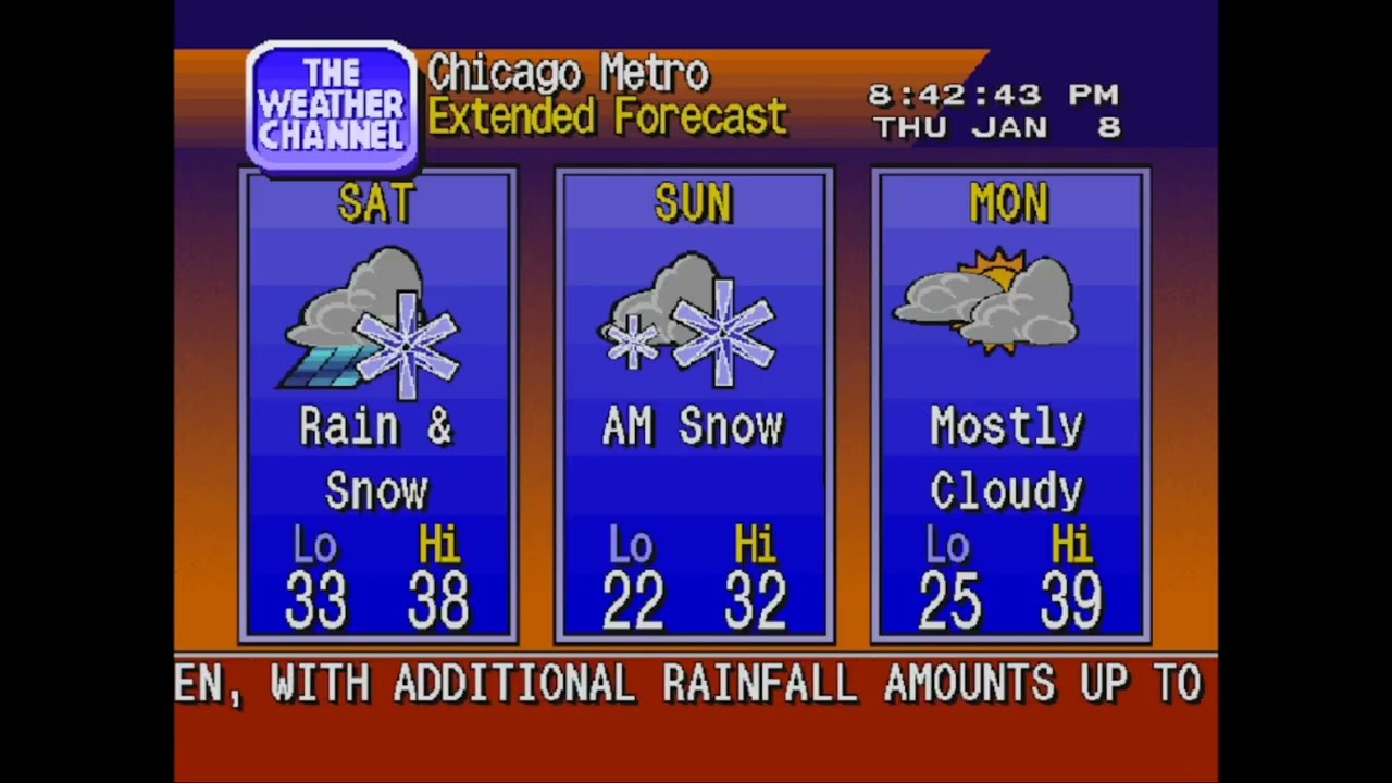 WeatherStar 4000 Emulator - Local Forecast for Chicago IL - January 8, 2026