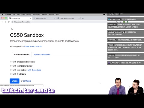 CS50 SANDBOX - CS50 on Twitch, EP. 38 (pre-release) - CS50 SANDBOX - CS50 on Twitch, EP. 38 (pre-release)