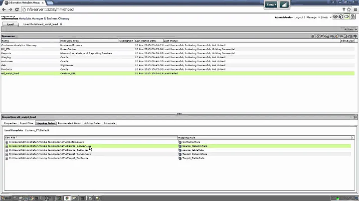 MetaData Manager Troubleshooting