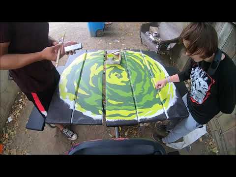 Rick and Morty Portal Bench Time-lapse!!!