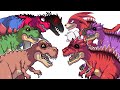 Jurassic World Dinosaur Tyrannosaurus rex VS Giganotosaurus hybrid Comparison animation