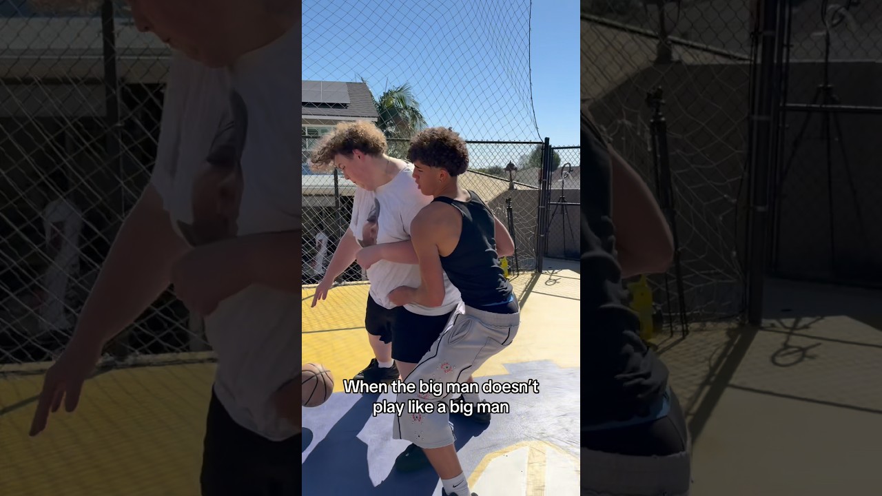 When the big man doesn’t play like a big man🤣 #basketball #hoops #sports #shorts