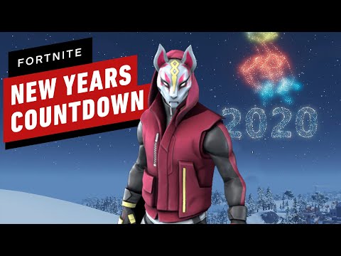 Fortnite New Years In-Game Countdown + Fireworks Gameplay