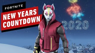 Fortnite New Years In-Game Countdown + Fireworks Gameplay