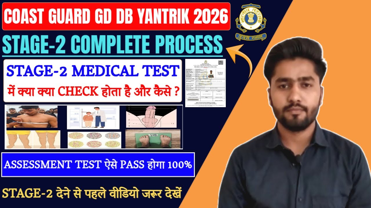 Coast Guard Navik GD DB Yantrik Stage-2 Medical Test 2026 | ICG Stage-2 Medical Me Kya Kya Hota Hai