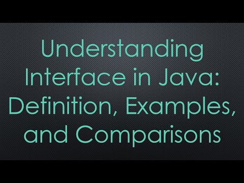Understanding Interface in