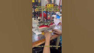 Hydraulic High Frequency Wielding Cutting Embossing Machine for TPU logo making #hfmachine #tpulogo