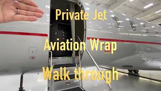 Aviation Wraps using the Architectural films wrapping the Interior of a private jet Feb 2022