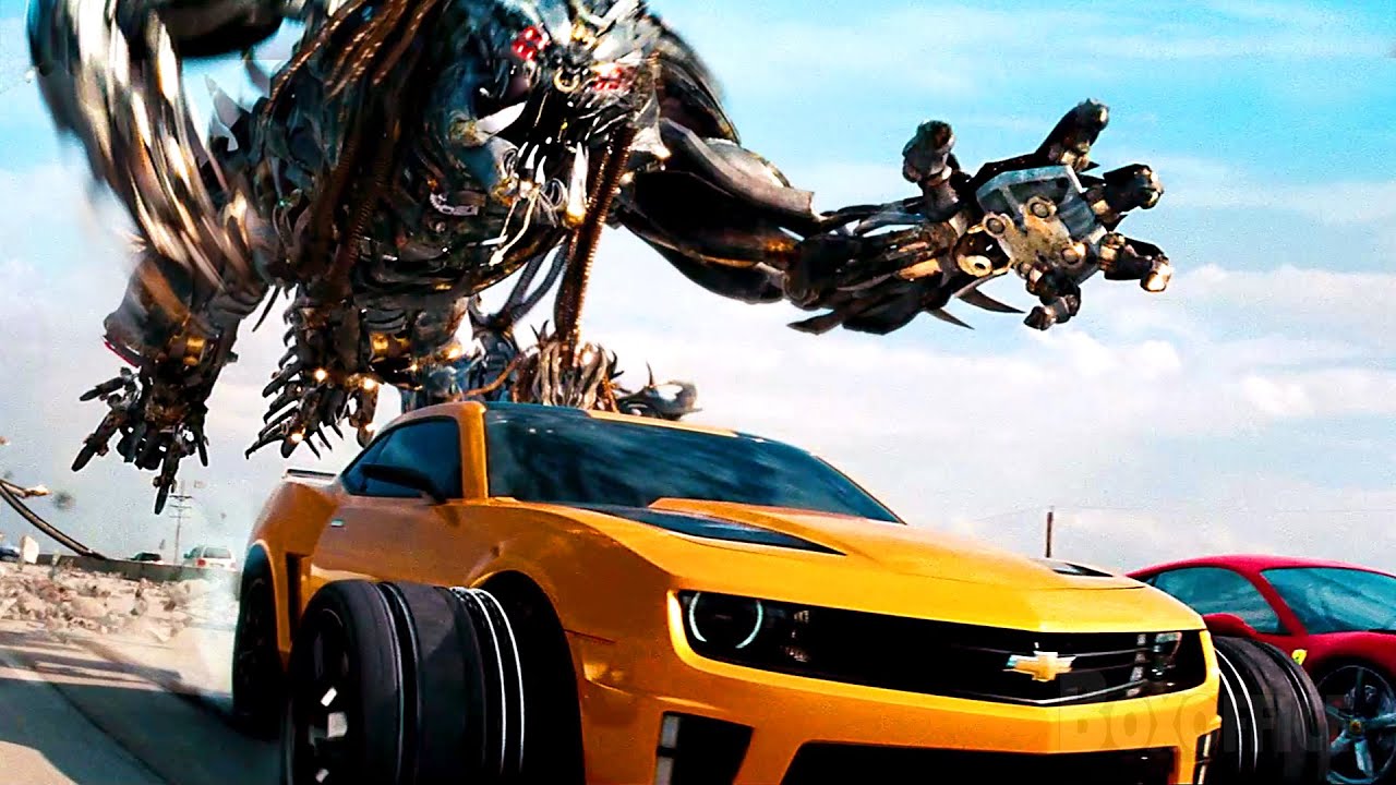 Transformers: Dark of the Moon (2011) - Freeway Chase - Only Action [4K]