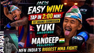 Yuki Angdembe 🇳🇵 vs Mandeep Prajapati 🇮🇳 | 1st Round Submission 🔥 | MFN Fight Simulation