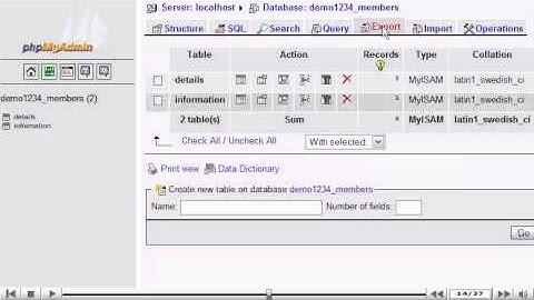 Becoming familiar with databases in phpMyAdmin - phpMyAdmin  Tutorials