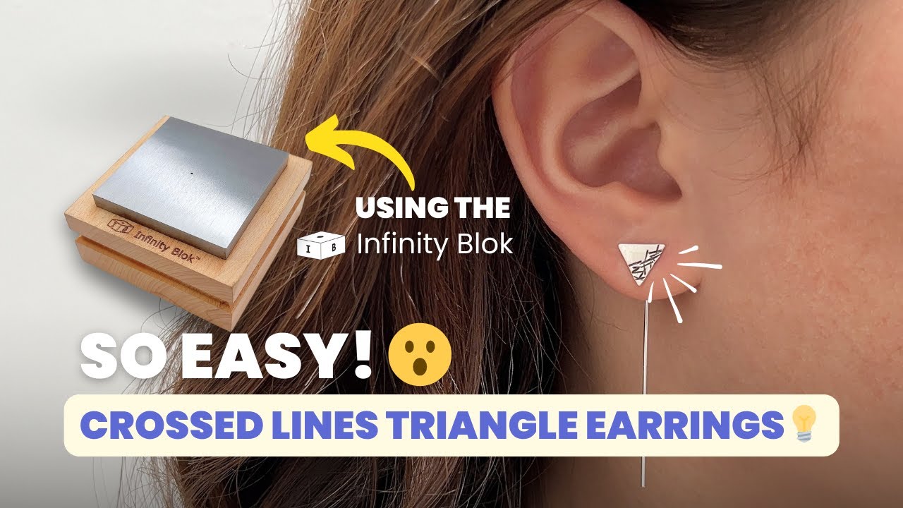 How to Make Modern Crossed-Line Earrings ⭐️ No Soldering Needed