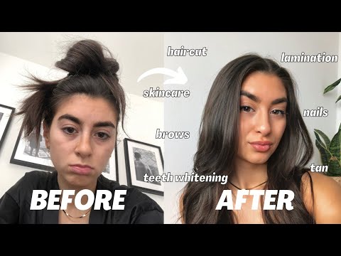 24 Hour Pre Holiday EXTREME Glow Up | from 0 to 100 | brow lamination, nails, skincare, hair 💅🏽🫧