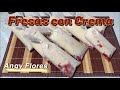 Helados de fresas con crema