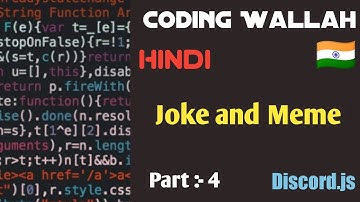Advance Joke and Meme Command | discord.js | Coding Wallah