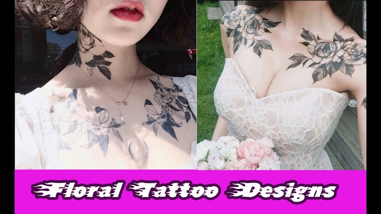 Floral Tattoo Designs - Flower Tattoos Black And White - Tattoo - YouTube