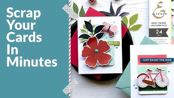 Scrap Your Cards In Minutes - Quick and Easy Card Making Tutorial | Color Connection With Amber