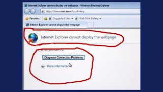 fix internet explorer cannot display the page | diagnose connection problems error in windows 7