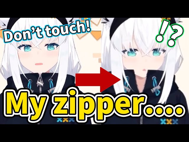 Fubuki reveals her new outfit and her zipper【Hololive/Eng sub